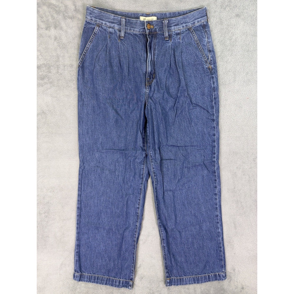 Madewell Jeans Womens 29 Blue Straight Relaxed Medium Wash High Rise Baggy Wide